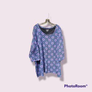 Catherines Easy Fit Tees Collection in blue pattern